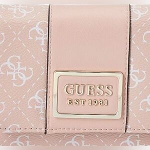 Guess Blush Pink Logo Trifold wallet
